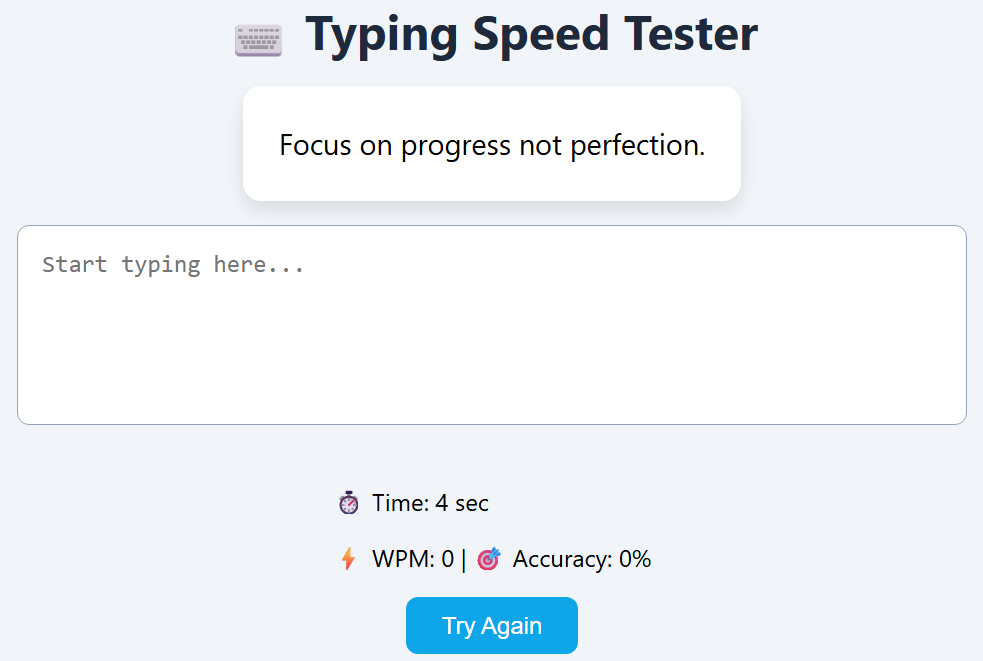 typing speed Screenshot